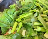 小松菜と魚肉ソーセージのマヨ、カレー炒め作り方5写真
