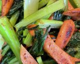 小松菜と魚肉ソーセージのマヨ、カレー炒め作り方6写真