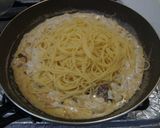 10分でできる！鯖味噌煮缶クリームパスタ作り方7写真
