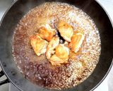 卵を敷いた鶏もも肉の照り焼き作り方4写真