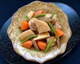 鶏モモ肉・牛蒡・筍の炒め煮(煮物)作り方8写真