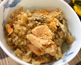 簡単◎秋鮭と舞茸の炊き込みご飯作り方4写真
