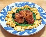 卵を敷いた鶏もも肉の照り焼き作り方7写真