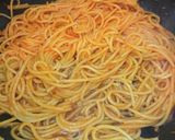 レトルトでらくしてミートソースエビパスタ作り方6写真