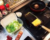ハンバーグと野菜のお弁当作り方3写真
