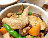 手羽先の旨みが浸みる！根菜の煮物作り方11写真