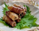 お弁当にも豚バラ肉のくるくるしそ巻き作り方5写真