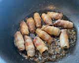 お弁当にも豚バラ肉のくるくるしそ巻き作り方4写真