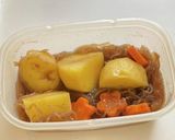 牛丼の残りでレンチン肉じゃが作り方8写真