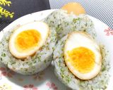 丸ごと味玉の青のり おにぎり作り方4写真