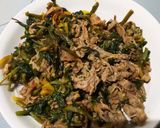 空芯菜と牛肉の和風炒め作り方5写真