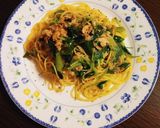 簡単☆三つ葉とツナのバター醤油パスタ作り方5写真