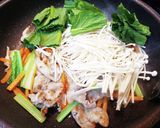 超簡単！豚肉と小松菜のオイマヨ玉子炒め！作り方6写真