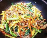 超簡単！豚肉と小松菜のオイマヨ玉子炒め！作り方8写真