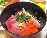 海鮮丼で夕飯メニュー♪好きなネタを♡作り方1写真