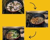 簡単おつまみ　ピリ辛ネギもつ味噌炒め作り方2写真