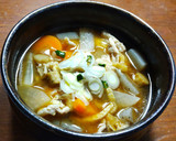 鮒寿司（鮒ずし）の飯（イイ）入り 豚汁作り方3写真