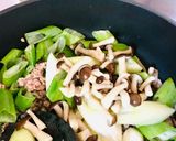 絶品！変わり「すき焼き丼」葱と豚挽き♡作り方9写真