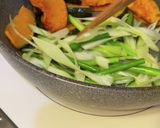 かぼちゃとニンニクの芽のオイスター炒め作り方3写真