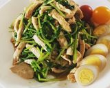 鶏胸肉と豆苗のボリュームサラダ作り方2写真
