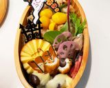 神無月８　栗おこわ　ハロウィン弁当作り方6写真