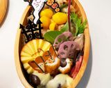 神無月８　栗おこわ　ハロウィン弁当作り方7写真