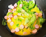 レタスと卵とソーセージと豆腐の中華炒め作り方5写真