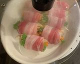 水菜と野菜の豚バラ巻き蒸し作り方3写真