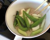 万願寺唐辛子と長ネギの焼き浸し作り方1写真