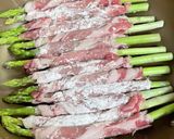 アスパラと豚モモ肉の　生姜焼き風作り方3写真