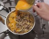 吉野家の秋限定！　月見牛とじ丼♪作り方4写真