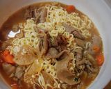 もつ煮ラーメン〜V❨(@≧↺≦@)❩ノ作り方2写真