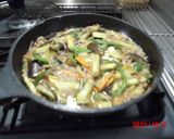 牛豚ミンチと野菜の甘味噌炒め作り方9写真