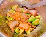 即席もう一品★海鮮アボカド納豆作り方3写真