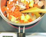 魚肉ソーセージと椎茸で作るチャウダー作り方3写真
