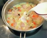 魚肉ソーセージと椎茸で作るチャウダー作り方6写真