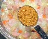 魚肉ソーセージと椎茸で作るチャウダー作り方7写真