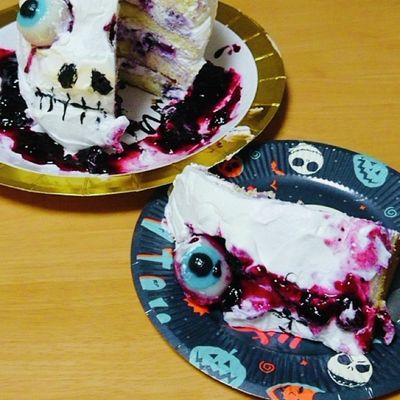 ハロウィンパーティー☆立体☆ドクロケーキ by テトテトテトテト