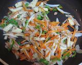 ツナと野菜の焼きそうめん作り方2写真