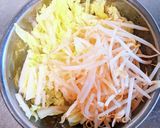 白菜もやしの豚玉チーズ焼き作り方5写真