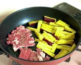 薩摩芋と牛肉のガーリックオイル炒め作り方4写真