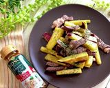 薩摩芋と牛肉のガーリックオイル炒め作り方7写真
