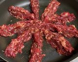 味付け牛肉と千切り野菜のピリ辛すき焼き風作り方3写真