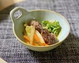 味付け牛肉と千切り野菜のピリ辛すき焼き風作り方10写真
