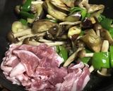 豚肉と茄子・シメジ・ピーマンの味噌炒め作り方5写真