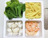 トースターでエビと里芋のマカロニグラタン作り方1写真