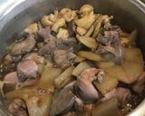 おばあちゃんの鶏皮モツ煮作り方5写真