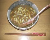 一人ランチ♪カレーうどん作り方5写真