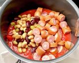 豆とウインナーのスパイストマト煮込み作り方2写真