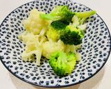 ブロッコリーとカリフラワーのカレー炒め作り方1写真